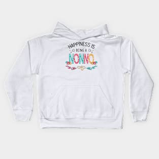 Happiness Is Being A Nonno Wildflowers Valentines Mothers Day Kids Hoodie